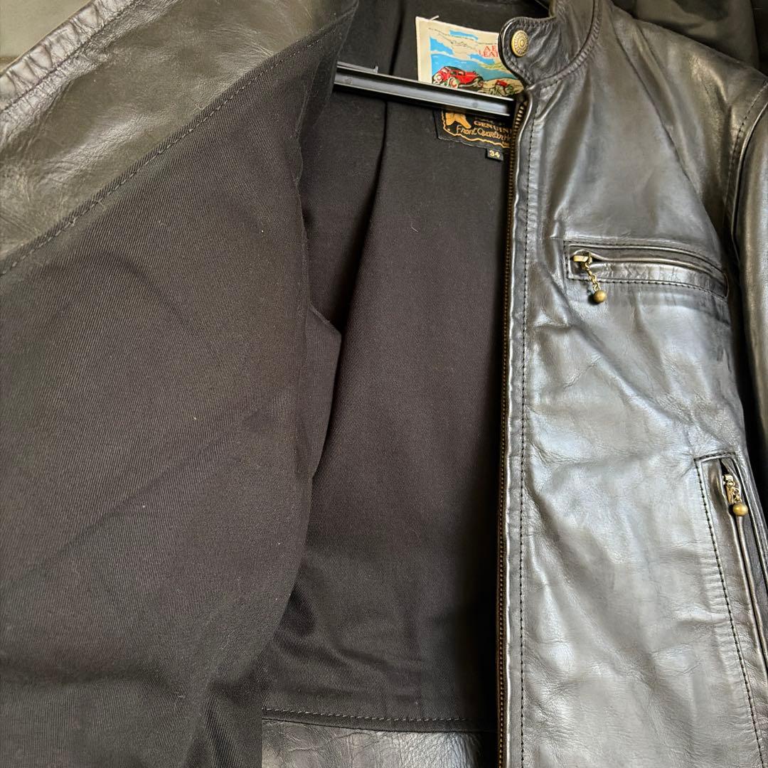 AERO LEATHER CO. 本革シングルライダースジャケット 34