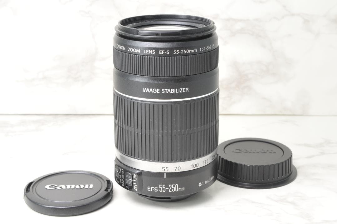 望遠レンズCanon EF-S 55-250mm IS⭐️手ぶれ補正 ズーム