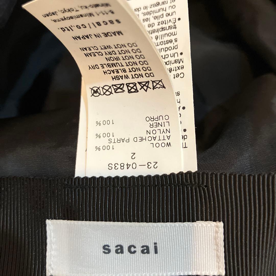 sacai スーティング ドローストリング キャップ