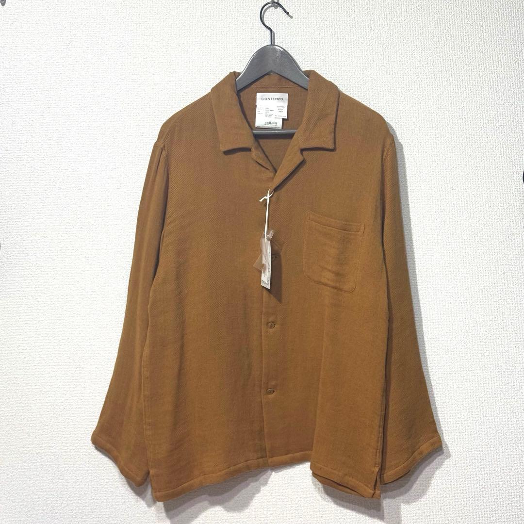 YAECA CONTEMPO ヤエカ ウール混オープンカラーシャツ 未使用
