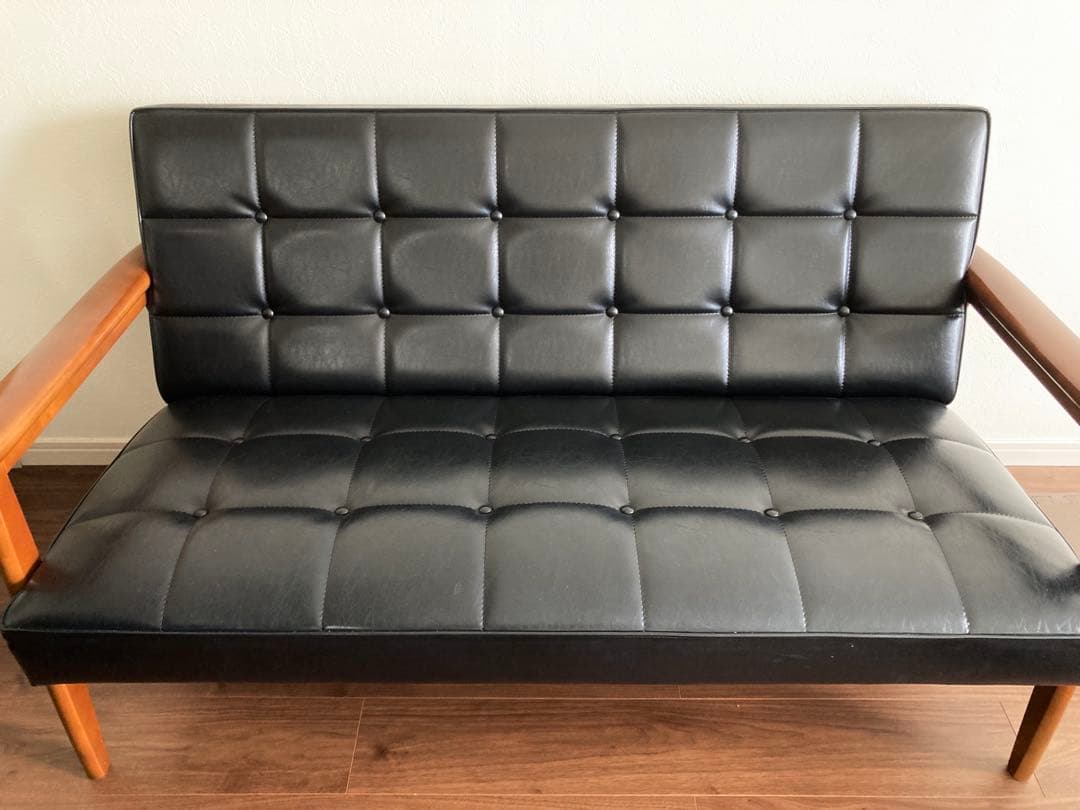 カリモク60Kチェア2￼シーターブラック送料込み