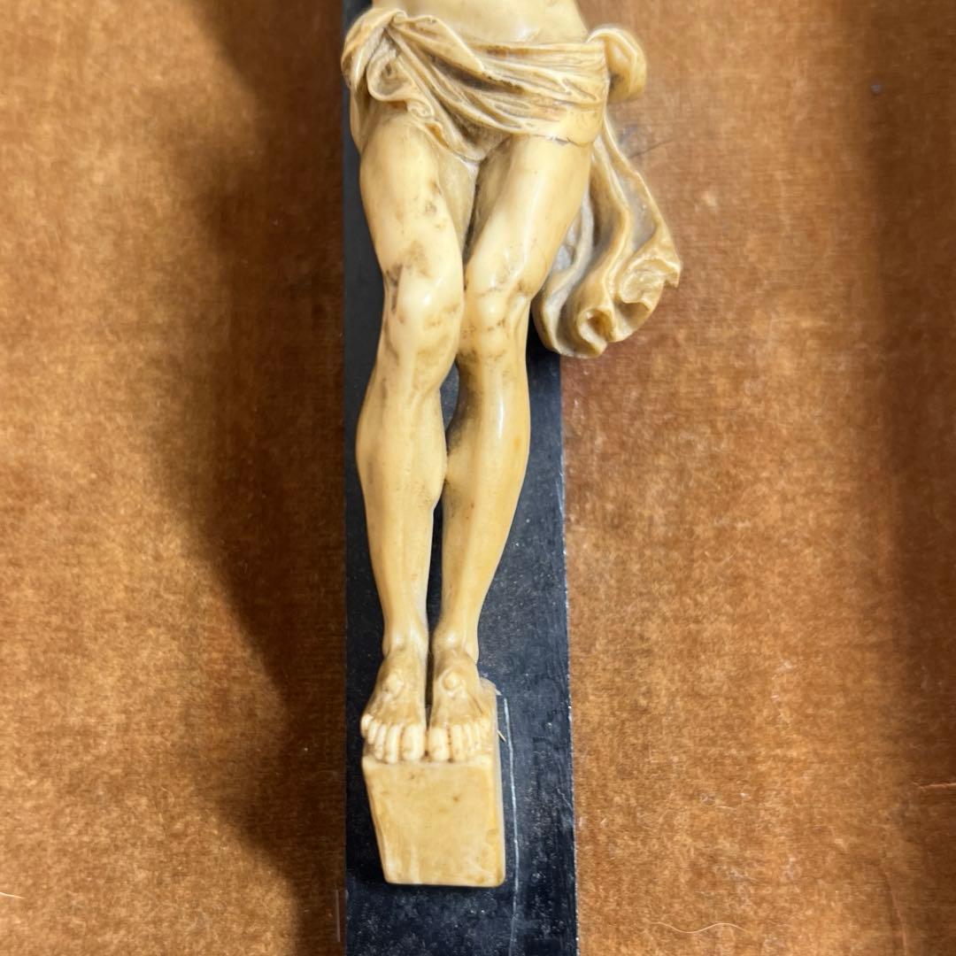 古代　キリスト　逗子入　全体高さ31㎝/647g 東Y7-0717①トトオ