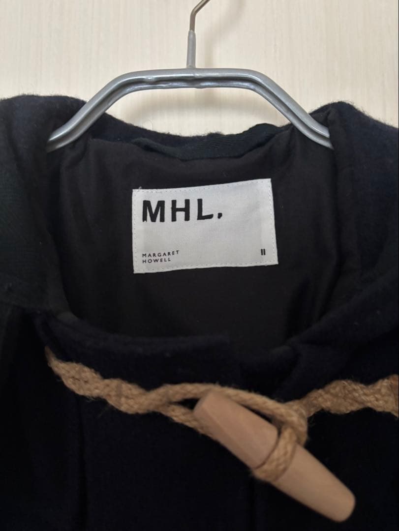 MHL. エムエイチエル　ダッフルコート ネイビー サイズII