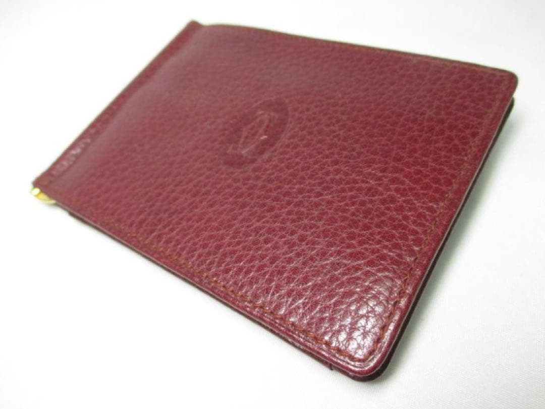 美品 カルティエ 二つ折りマネークリップ 財布 小銭付き マネークリップ 本物