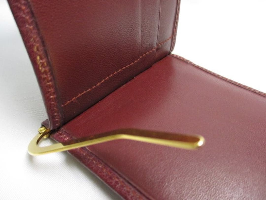 美品 カルティエ 二つ折りマネークリップ 財布 小銭付き マネークリップ 本物