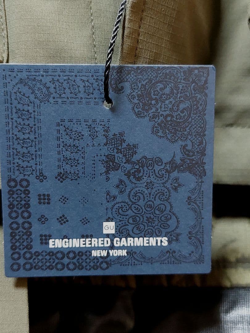 GU×ENGENNERDGARMENTS パデッドシェルパーカー オリーブM新品