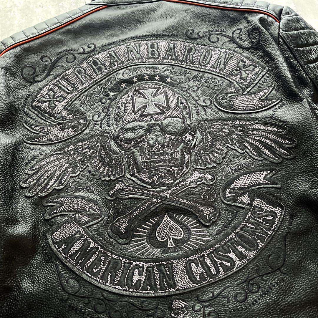 ジャケット・アウター archive skull cow skin leather jkt y2k