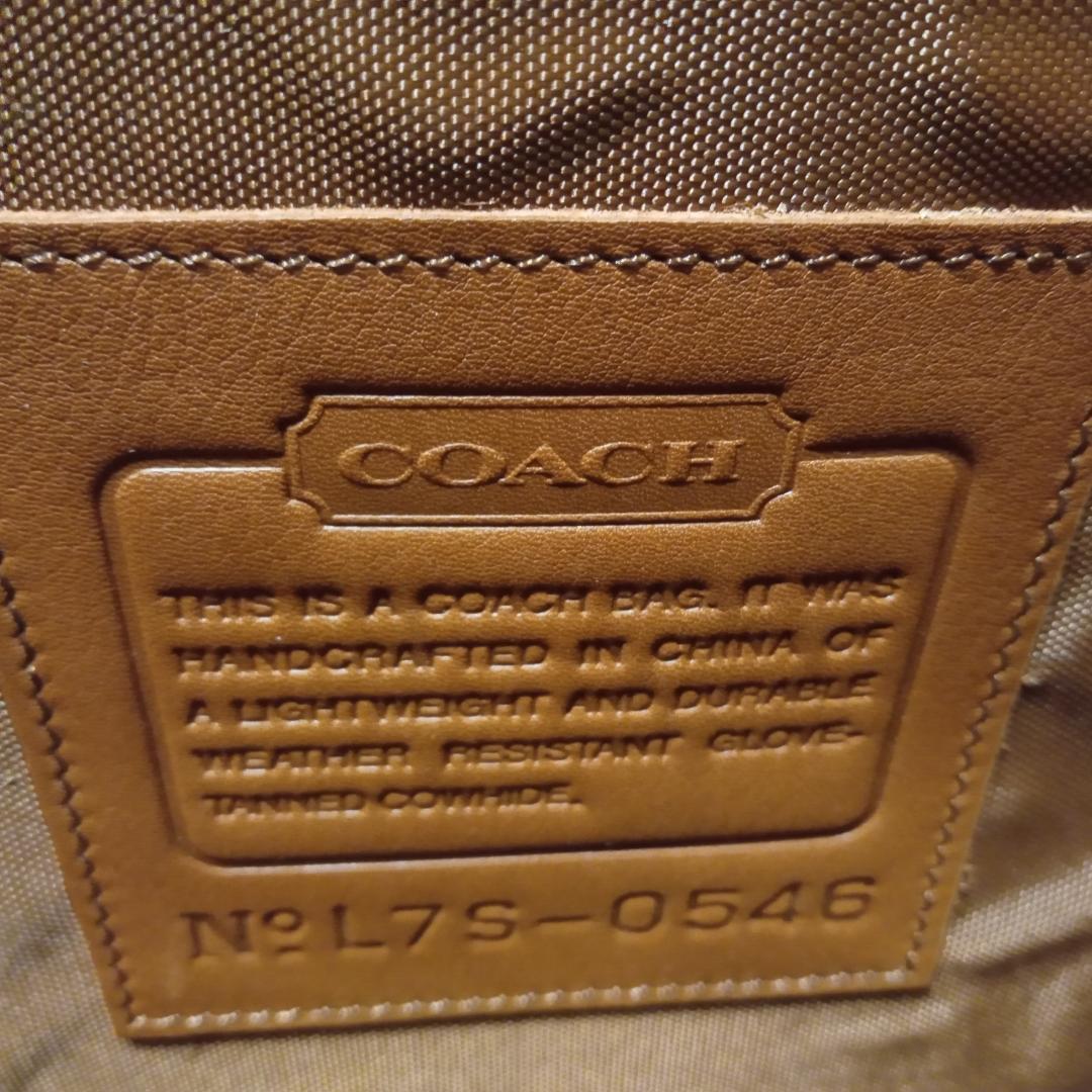 COACHコーチブリーフケースビジネスバッグ茶色革大型