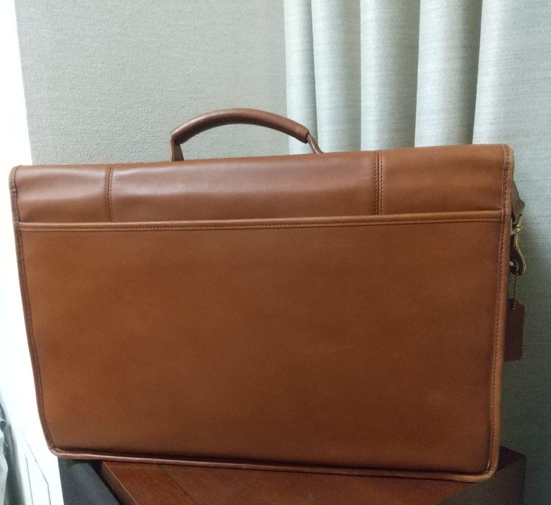 COACHコーチブリーフケースビジネスバッグ茶色革大型