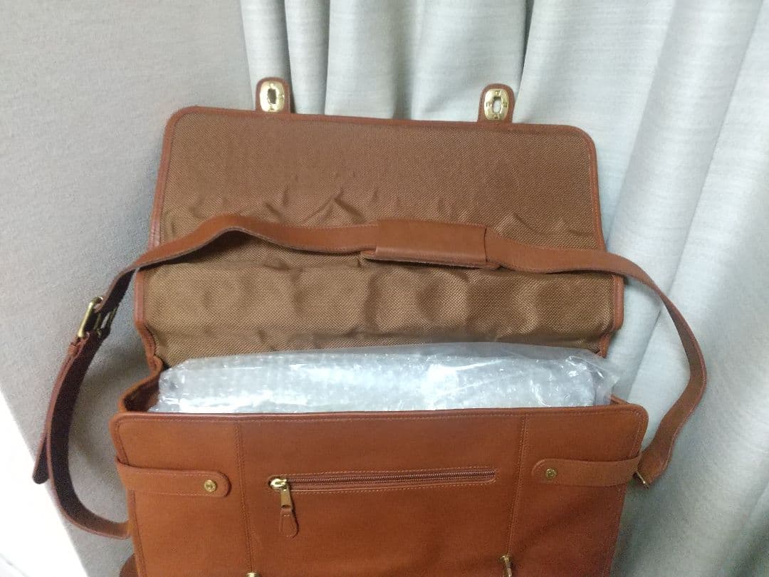 COACHコーチブリーフケースビジネスバッグ茶色革大型