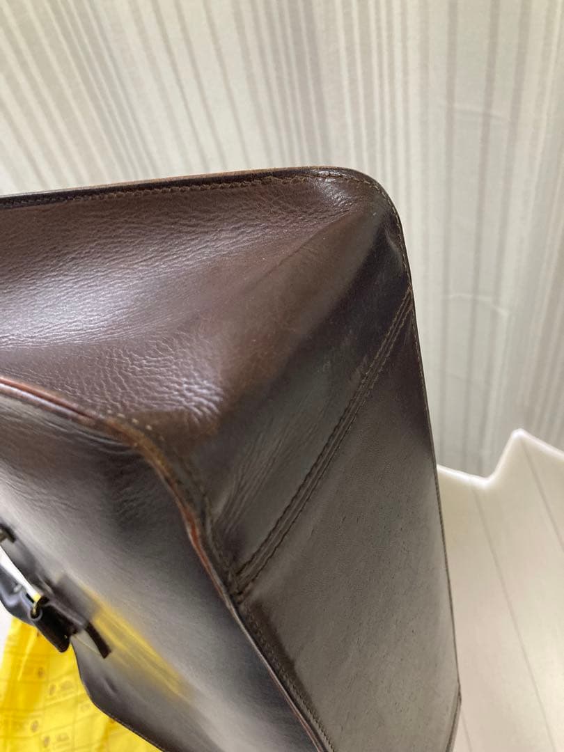 Felisi 本革 ビジネスバッグ ダークブラウン