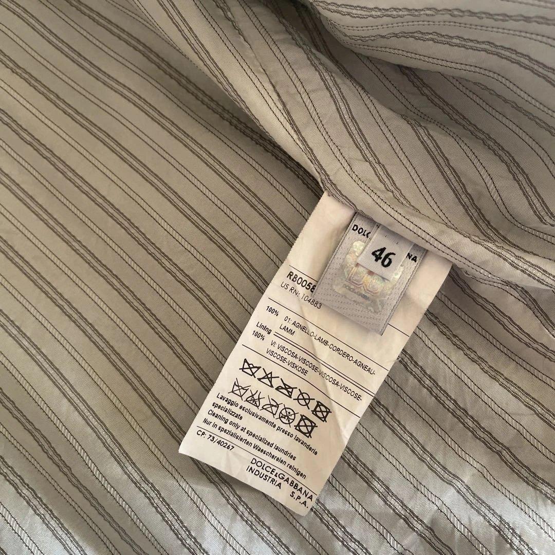 D&G ブラック レザー シングルライダースジャケット サイズ46