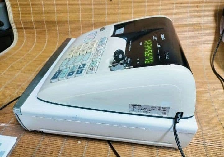 カシオレジスター　TE-M80　中古品　人気機種感熱紙　送料無料　801121