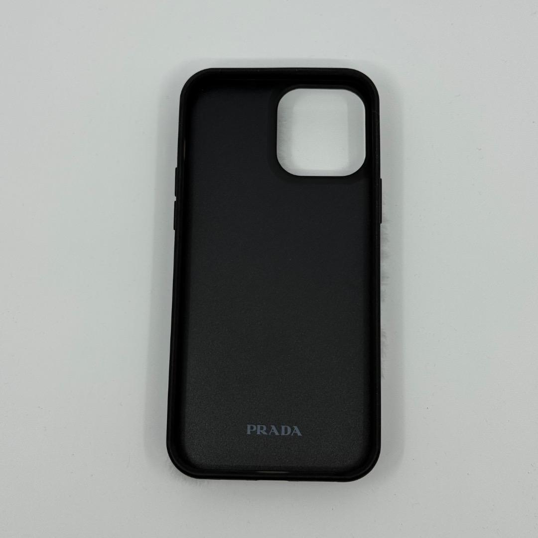 PRADA プラダ iPhoneケース 13Pro Max ロゴ ファー