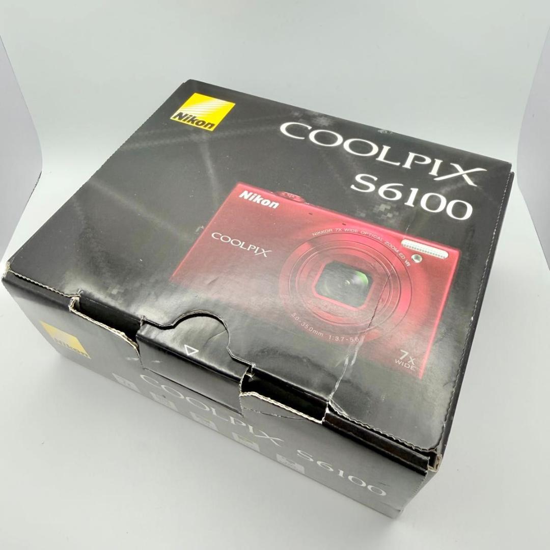 【極美品】Nikon COOLPIX S6100 レッド 箱付 11032