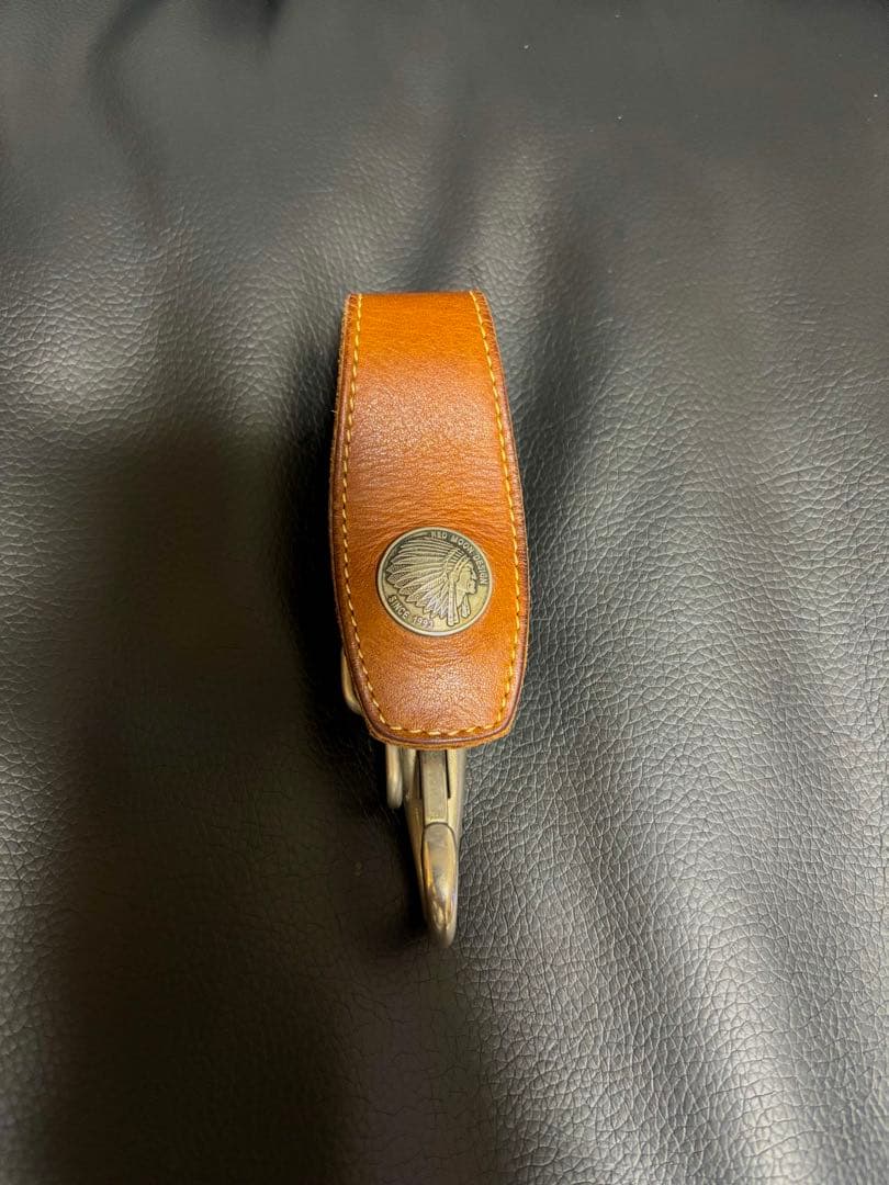 RED MOON　ビーズ付き　レザーウォレットチェーン　ロープ　ベルトループ