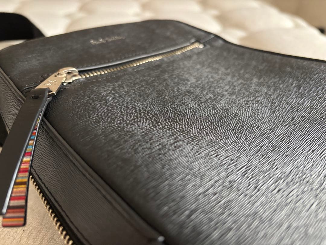 Paul Smith ポールスミス　ストローグレインレザー　ボディバッグ　黒