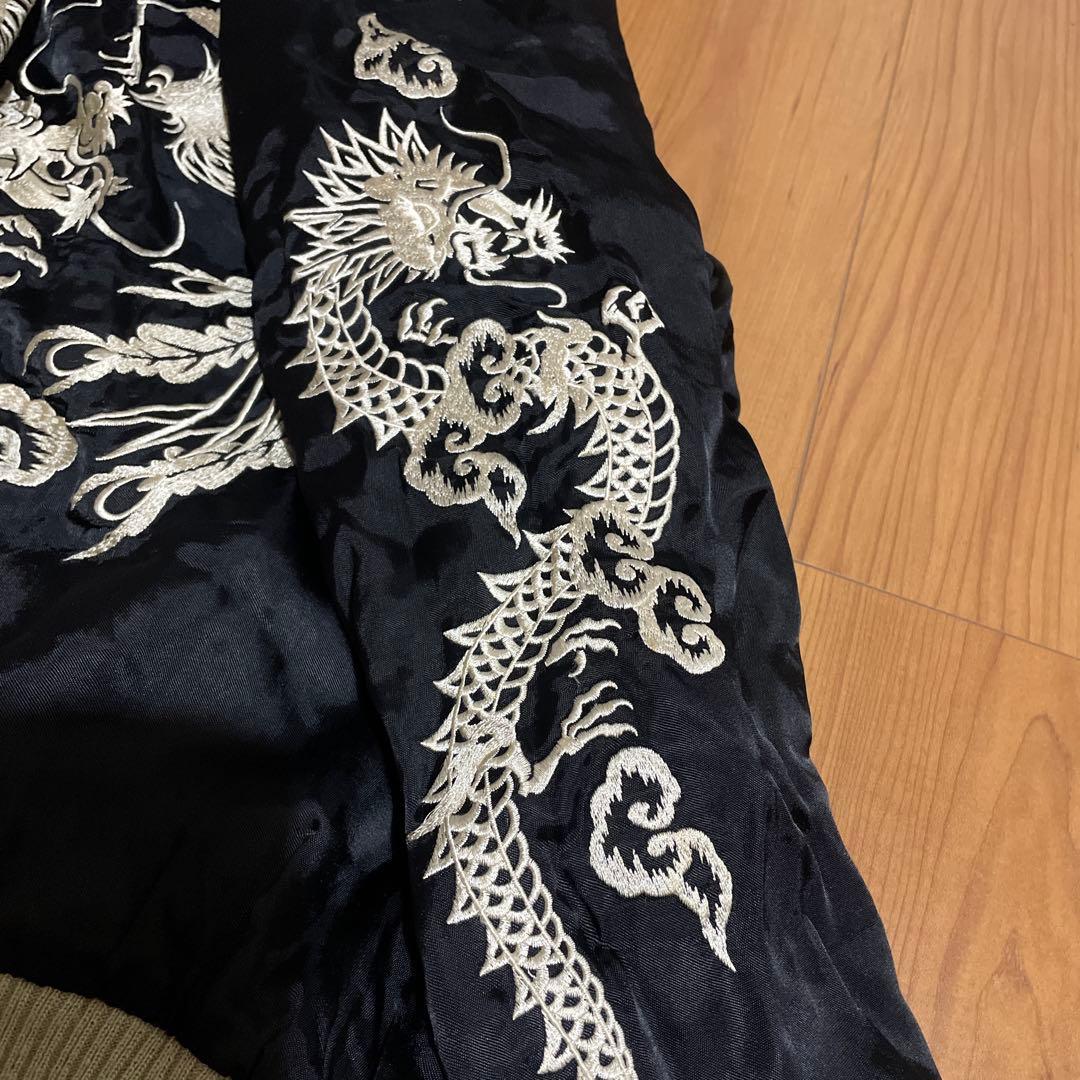 最終値下げ　 クロップドヘッズリバーシブル　龍サテン スカジャン 日本製
