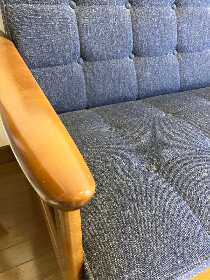 カリモク　ソファ　２人用　布製