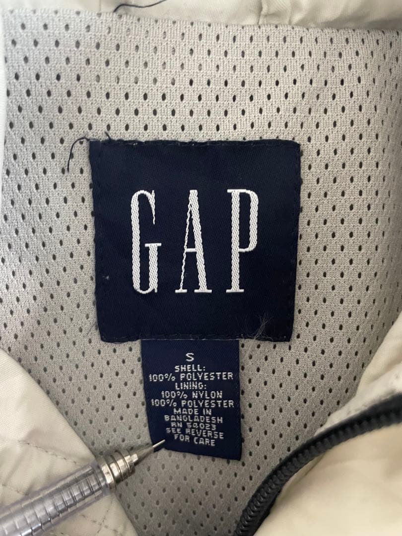 90s old GAP アノラックパーカー　ナイロン　白　オールドギャップ　古着