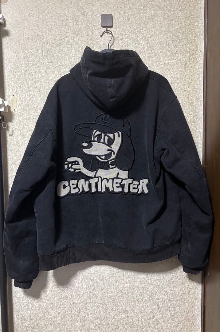 CENTIMETER （センチメーター）ブラック フード付きパーカー Ｌ