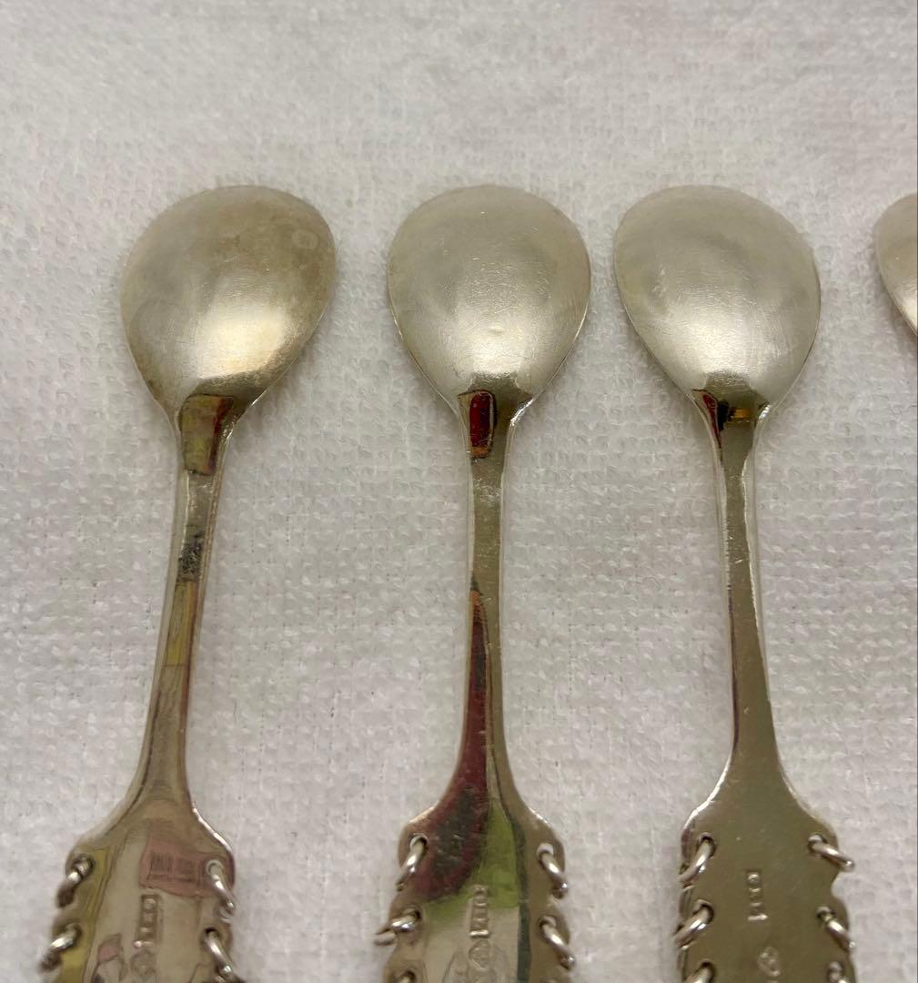 スウェーデン製 ハンドメイド シルバー スプーン 6本セット（2セット×3絵柄）