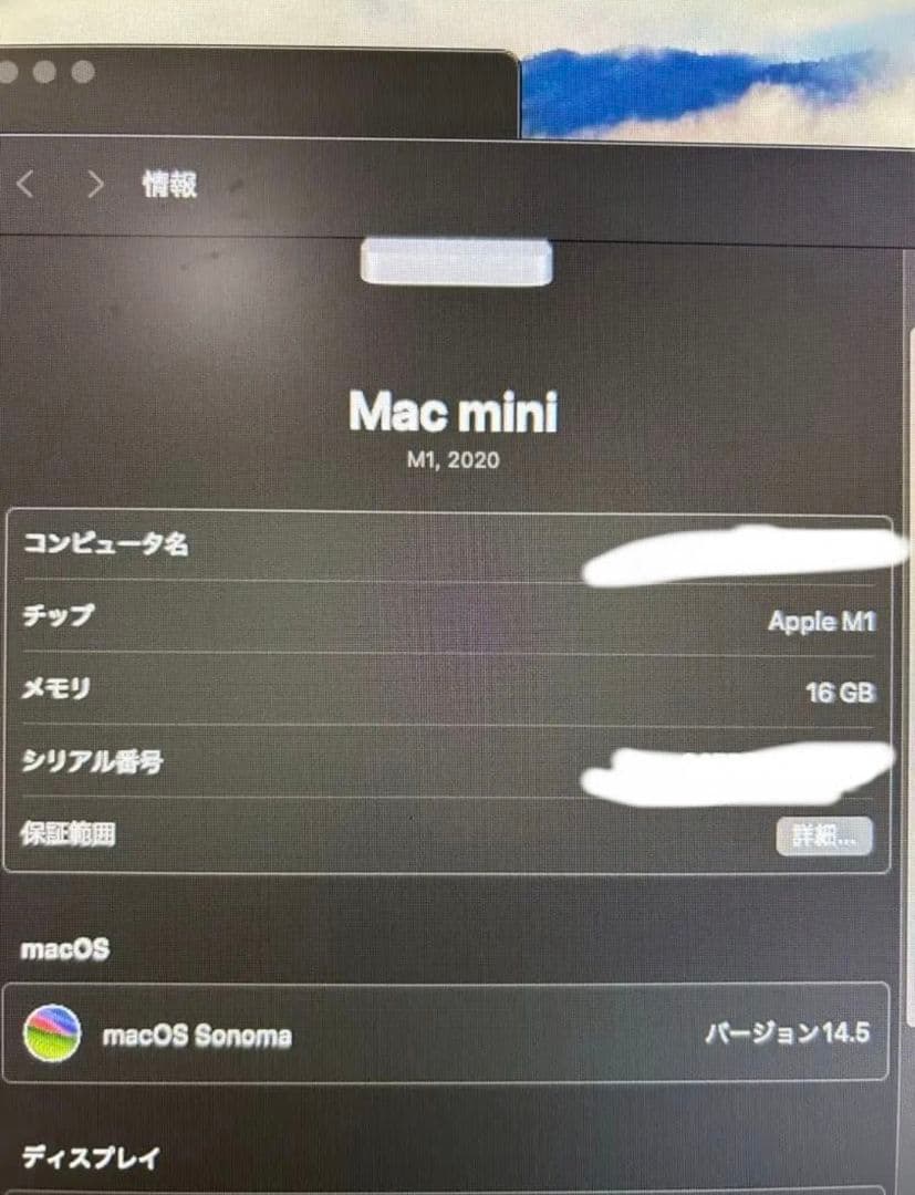 【専用】Apple Macmini M1 メモリ:16G SSD:512G