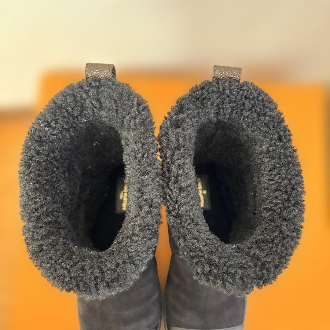 美品　ルイヴィトン　ブリージーライン　ボアブーツ　スウェード　シューズ　ムートン