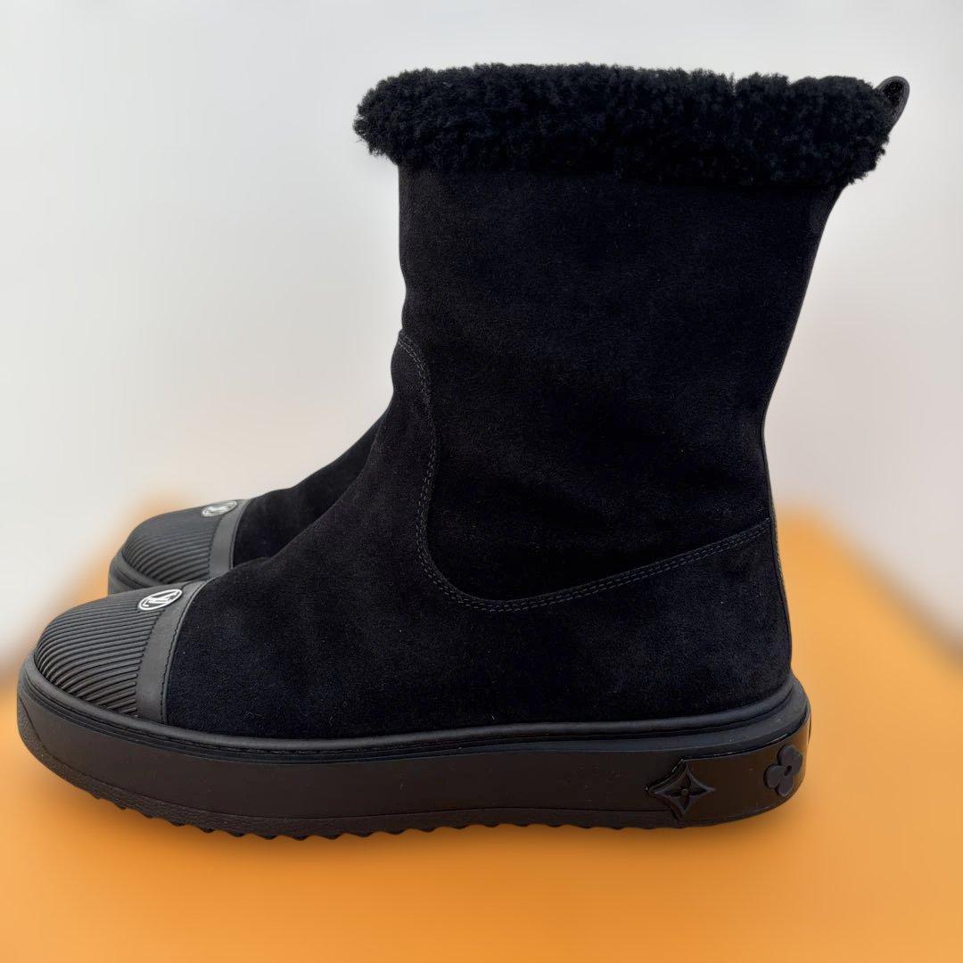 美品　ルイヴィトン　ブリージーライン　ボアブーツ　スウェード　シューズ　ムートン