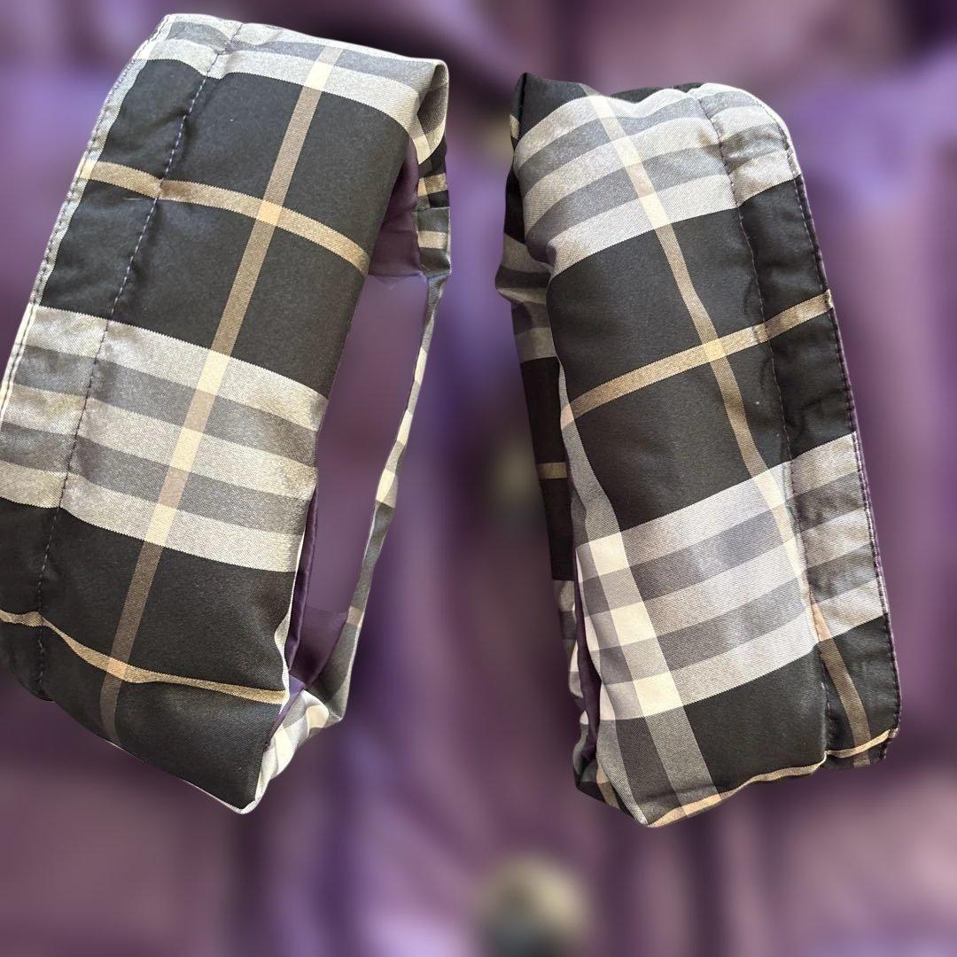 人気✨バーバリーブルーレーベル　ノバチェック　ダウンジャケット　パープル　L