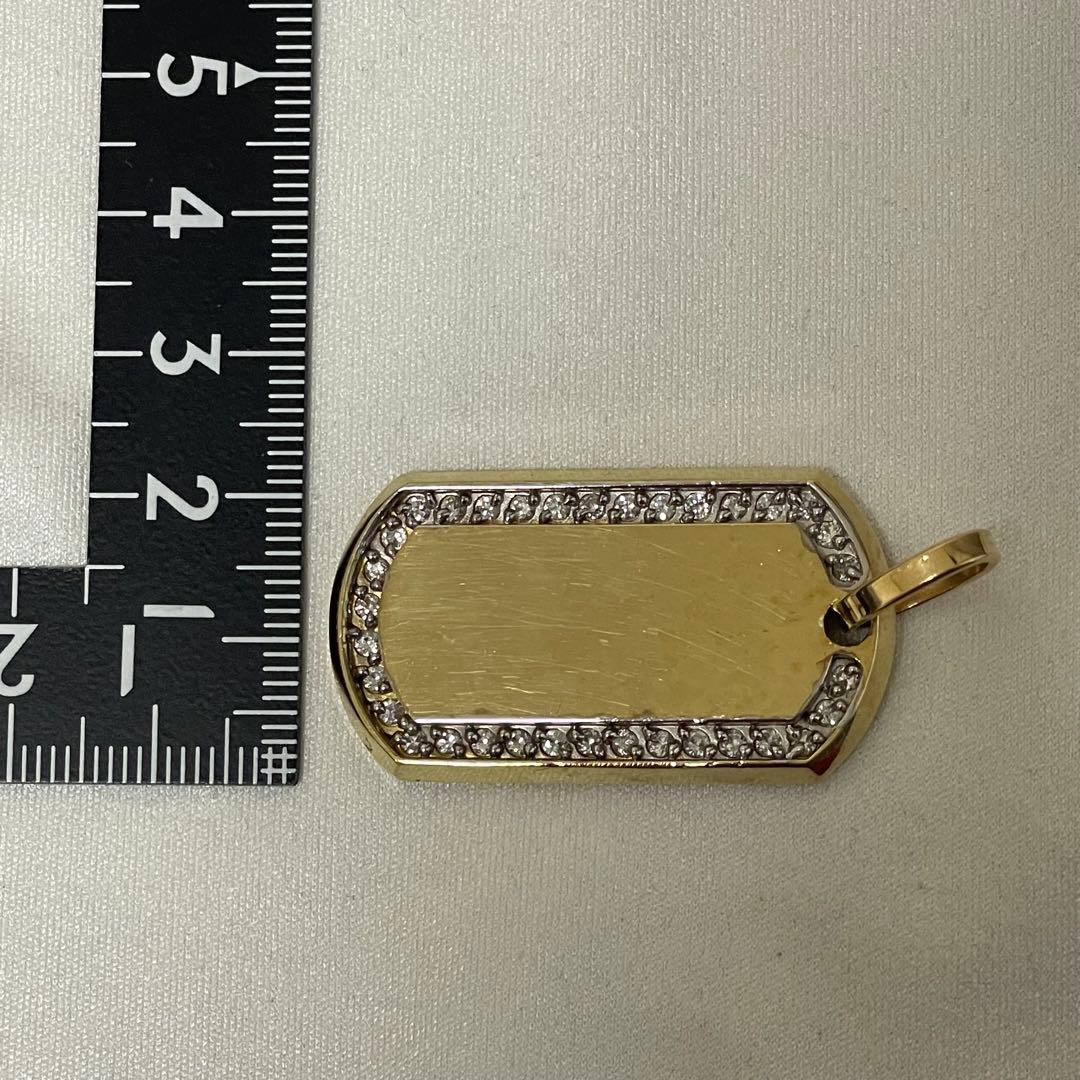 AVALANCHE K10 イエローゴールド ペンダントトップ ドッグタグ