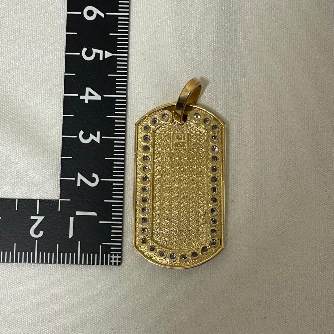 AVALANCHE K10 イエローゴールド ペンダントトップ ドッグタグ