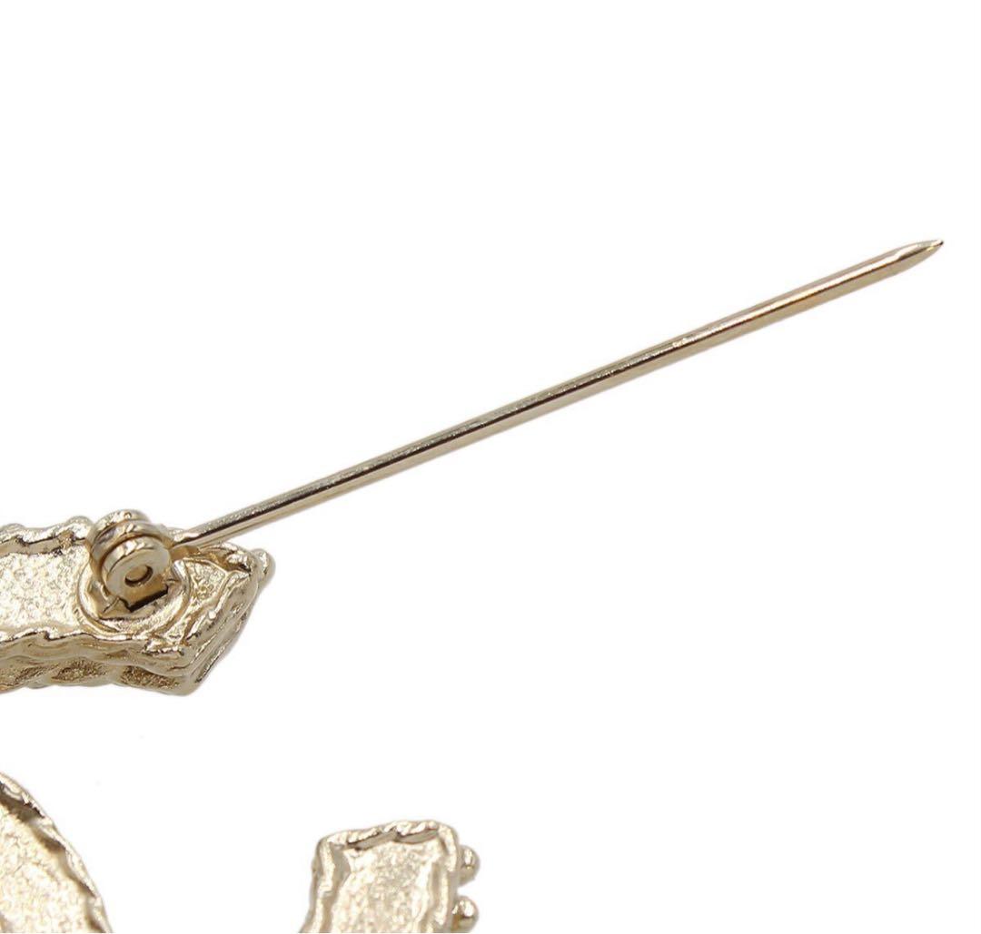 H2985 新同!! シャネル ココマーク ラインストーン ブローチ A13