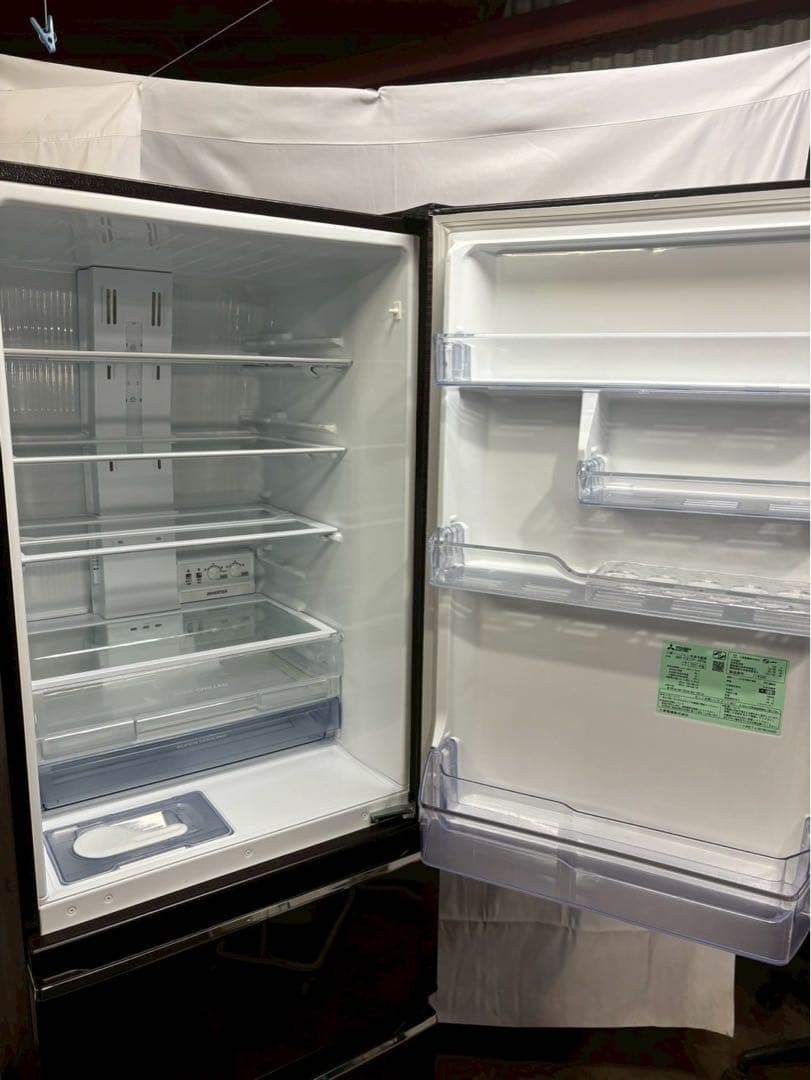 三菱電機 3ドア冷蔵庫 MR-CX37F-BR 2021年製365L 右開き