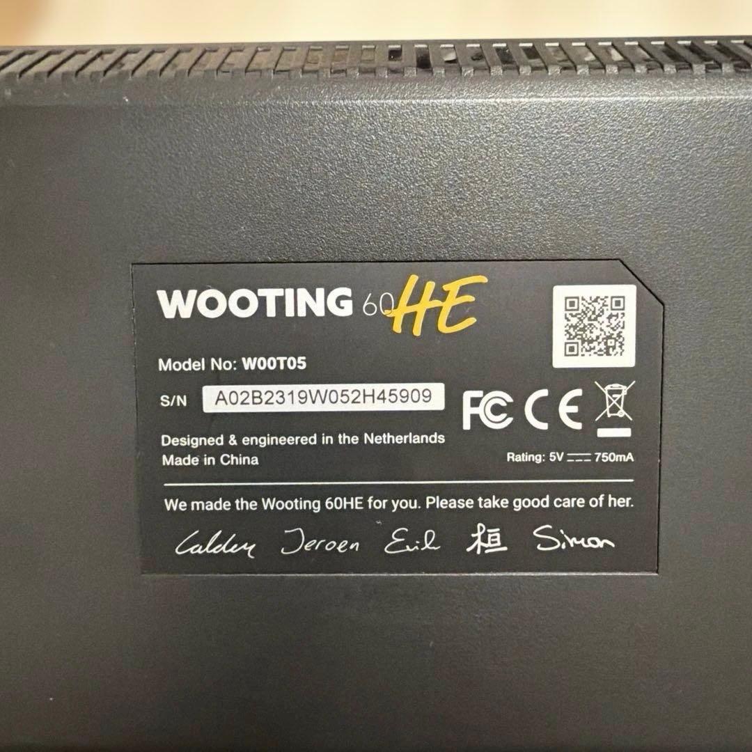 Wooting 60HE 50cNスプリングに交換済み