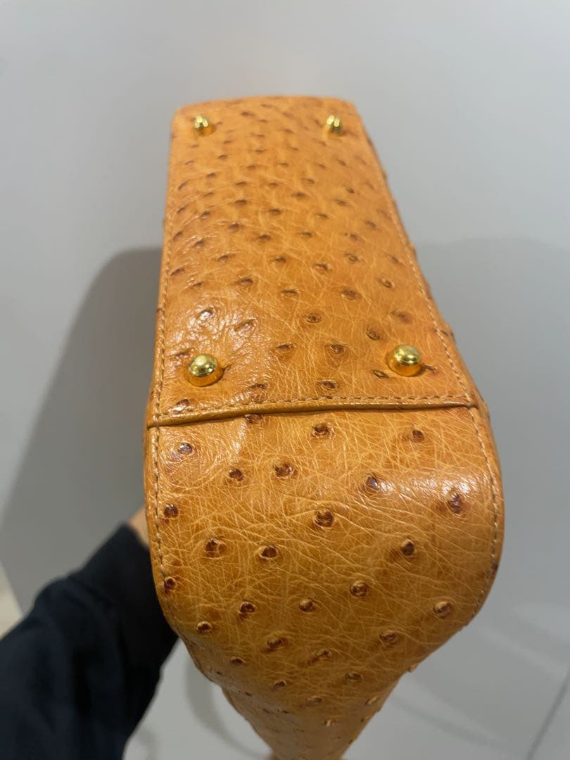 GUCCIオーストリッチレザー ショルダーバッグ ハンドバッグ