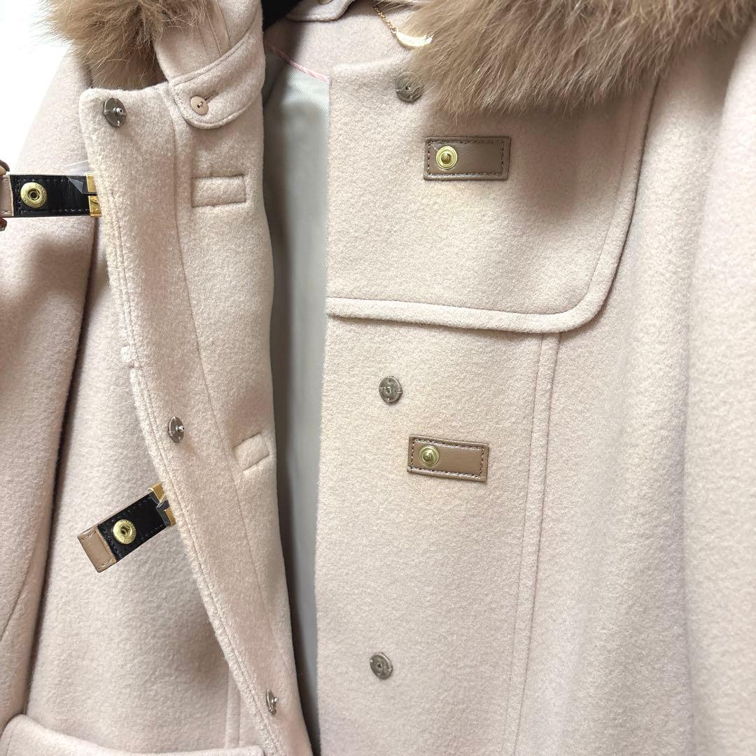 【Rose Tiara】フォックスファー付きリボン金具コート（42）【未着用品】