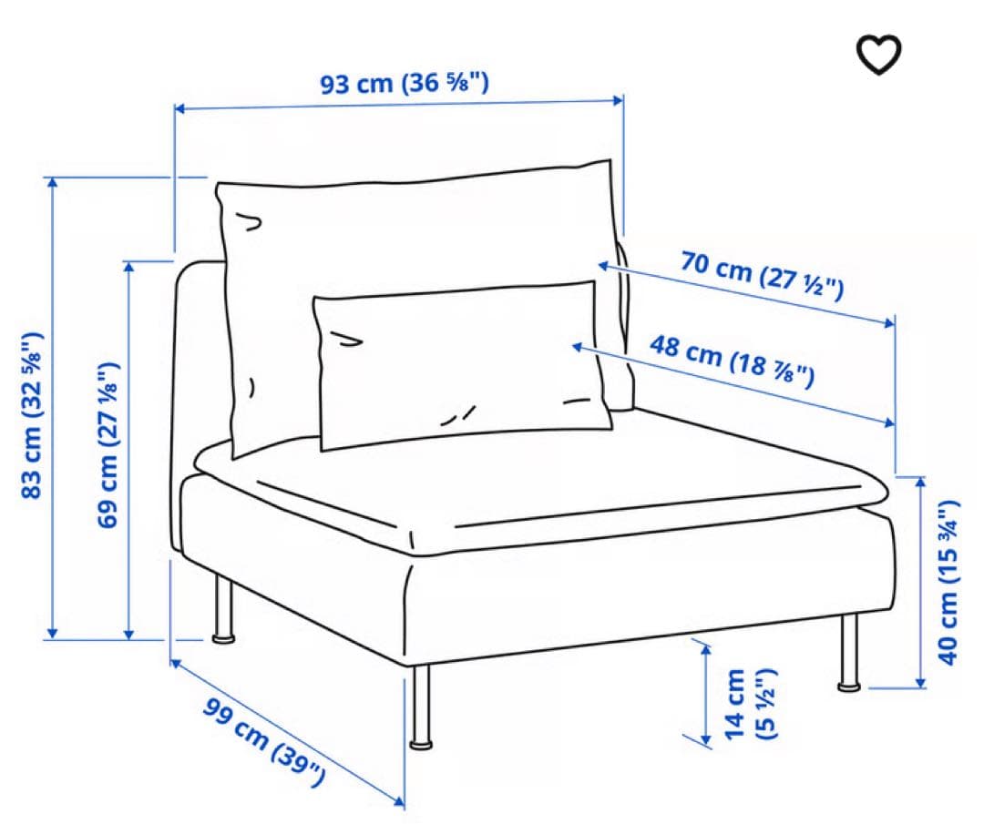 IKEA イケア SÖDERHAMN ソーデルハムン 1人掛けソファ グレー