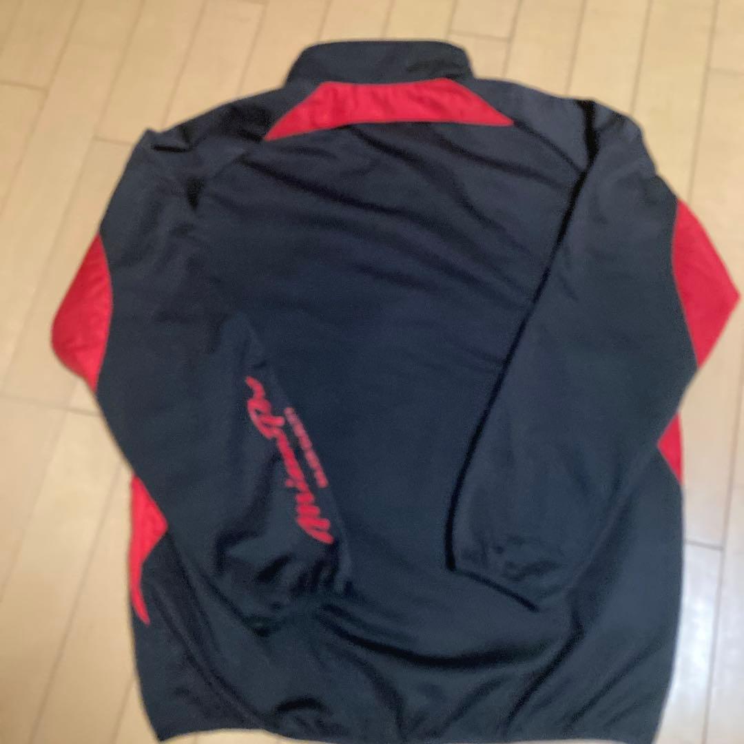 ミズノプロ　ジャージ上下セット ブラック/レッド　サイズO