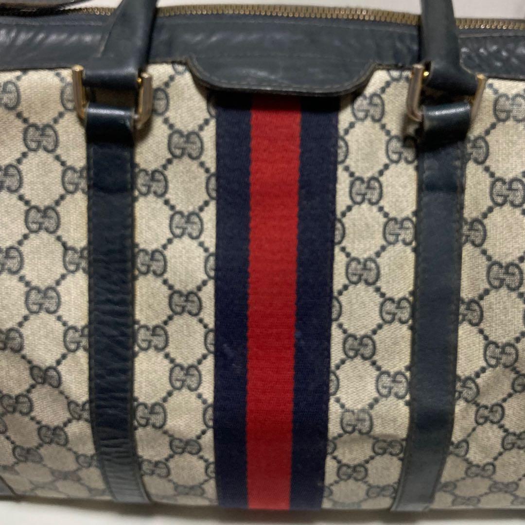 GUCCI ボストンバッグ オールドグッチ シェリーライン GG柄 スプリーム