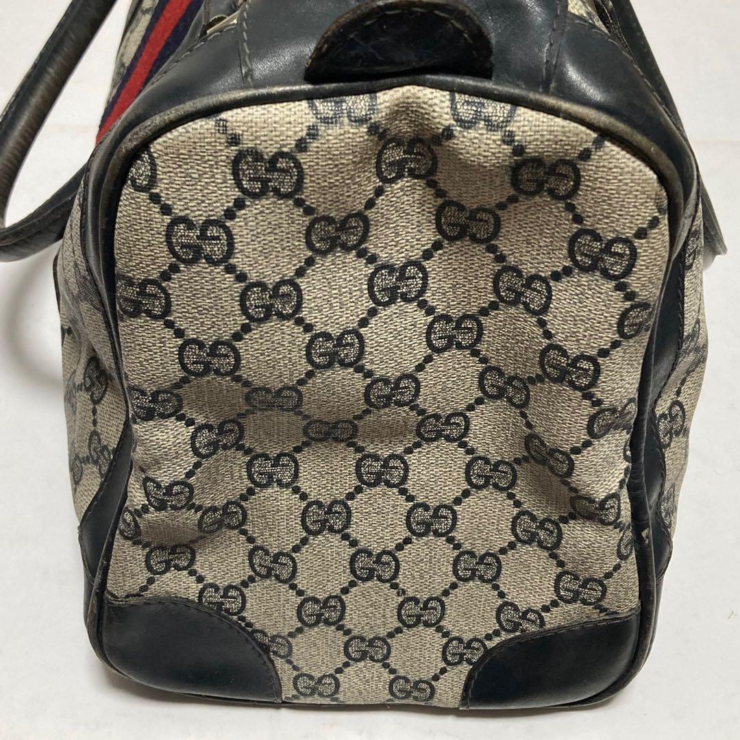 GUCCI ボストンバッグ オールドグッチ シェリーライン GG柄 スプリーム