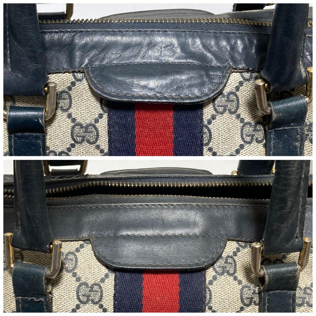 GUCCI ボストンバッグ オールドグッチ シェリーライン GG柄 スプリーム