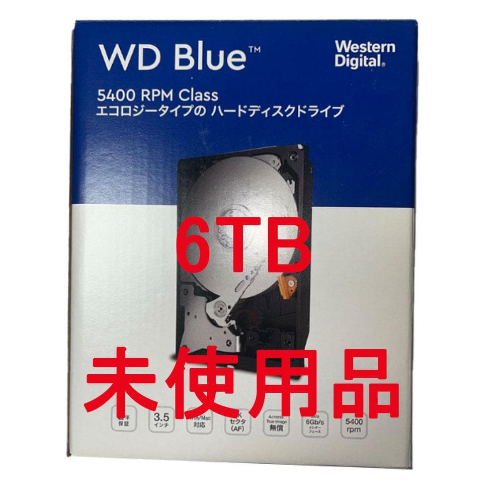 WD Blue 6TB 5400 RPM 内蔵ハードディスクドライブ 新品未開封