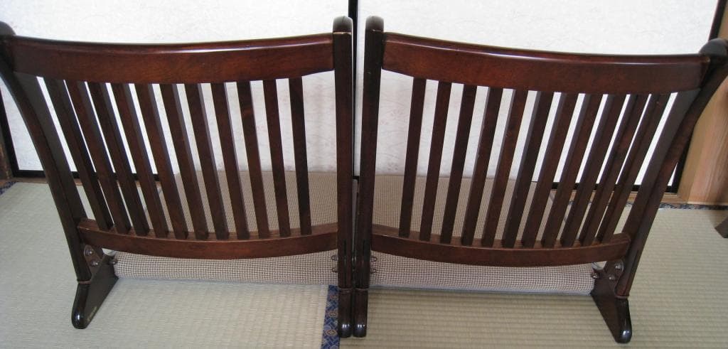 座椅子　木製　2点セット　ブラウン