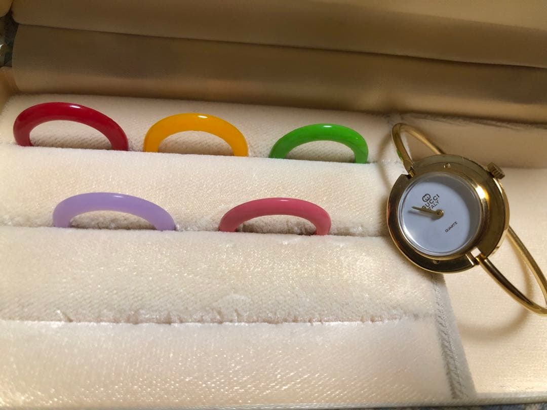 ☆レア品☆ オールドグッチ　チェンジベゼル　バングル　ウォッチ　GUCCI