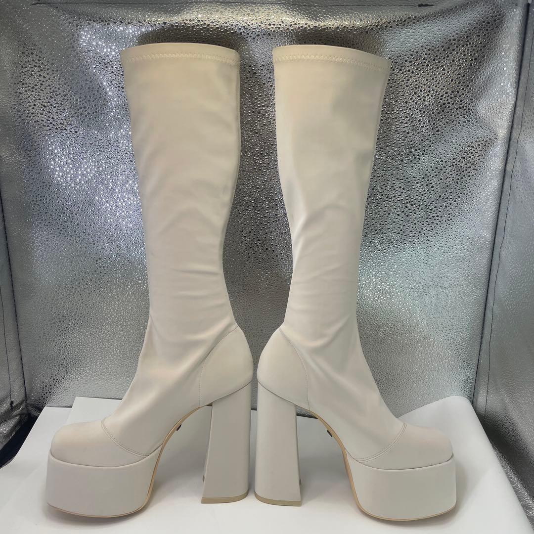 Darich ダーリッチ　ウルトラストレッチレザーロングブーツ　23.5㎝