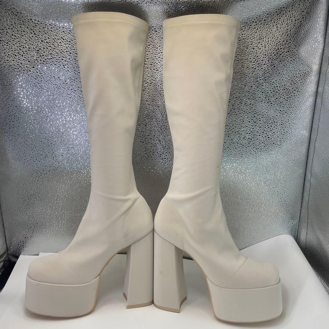 Darich ダーリッチ　ウルトラストレッチレザーロングブーツ　23.5㎝