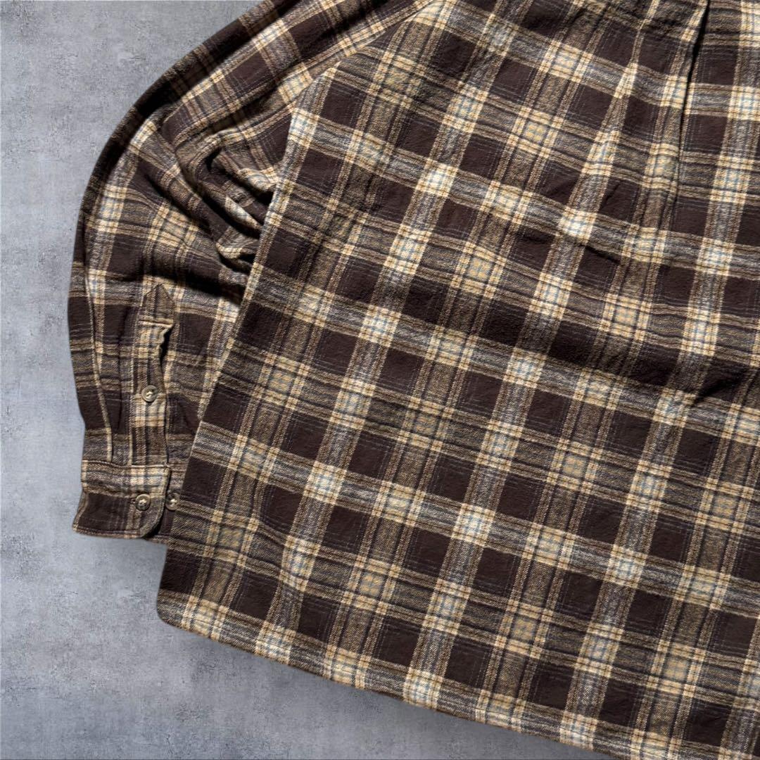 2335古着00年代carharttヘビーネルボードシャツ好配色チェック柄ワーク