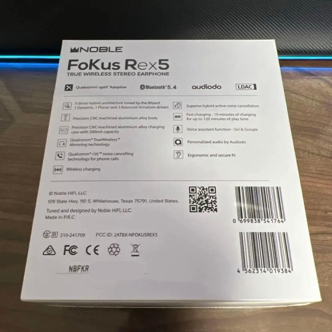 新品未使用 Noble audio Fokus Rex5 ワイヤレスイヤホン