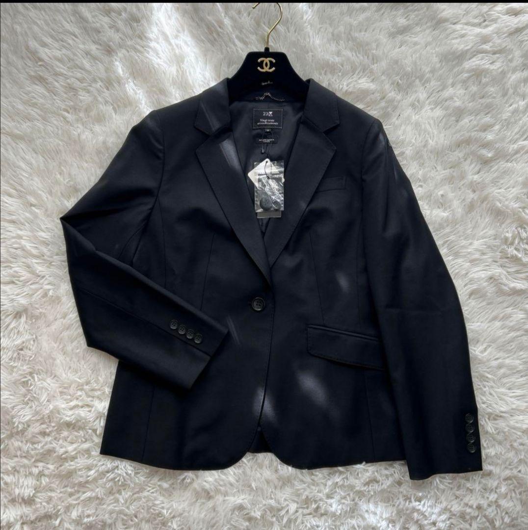 【未使用】23区 パンツスーツ テーラードジャケット 黒 大きいサイズ 44